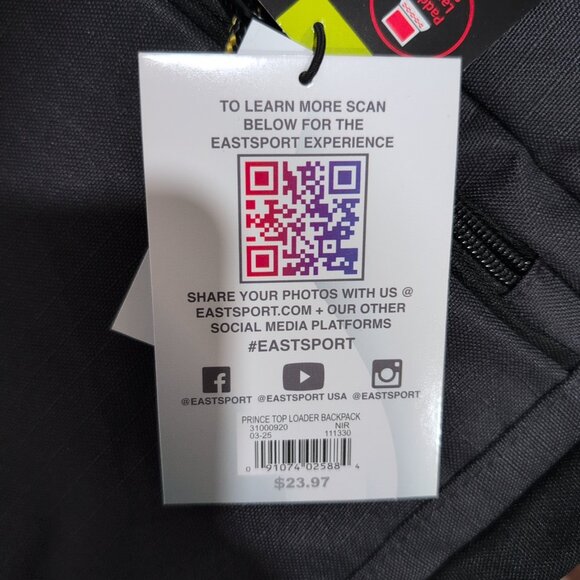 Eastsport Unisex PRINCE TOP LOADER Backpack Padded Tech & Bottle Pocket NEW - Picture 5 of 8